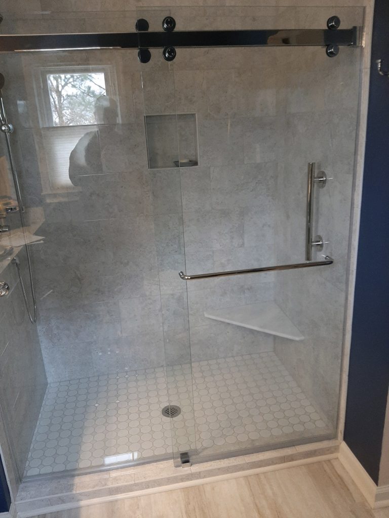Binswanger Glass Barn Door Sliding Shower Door