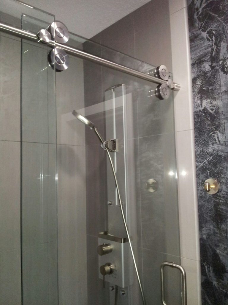 Binswanger Glass Barn Door Sliding Shower Door