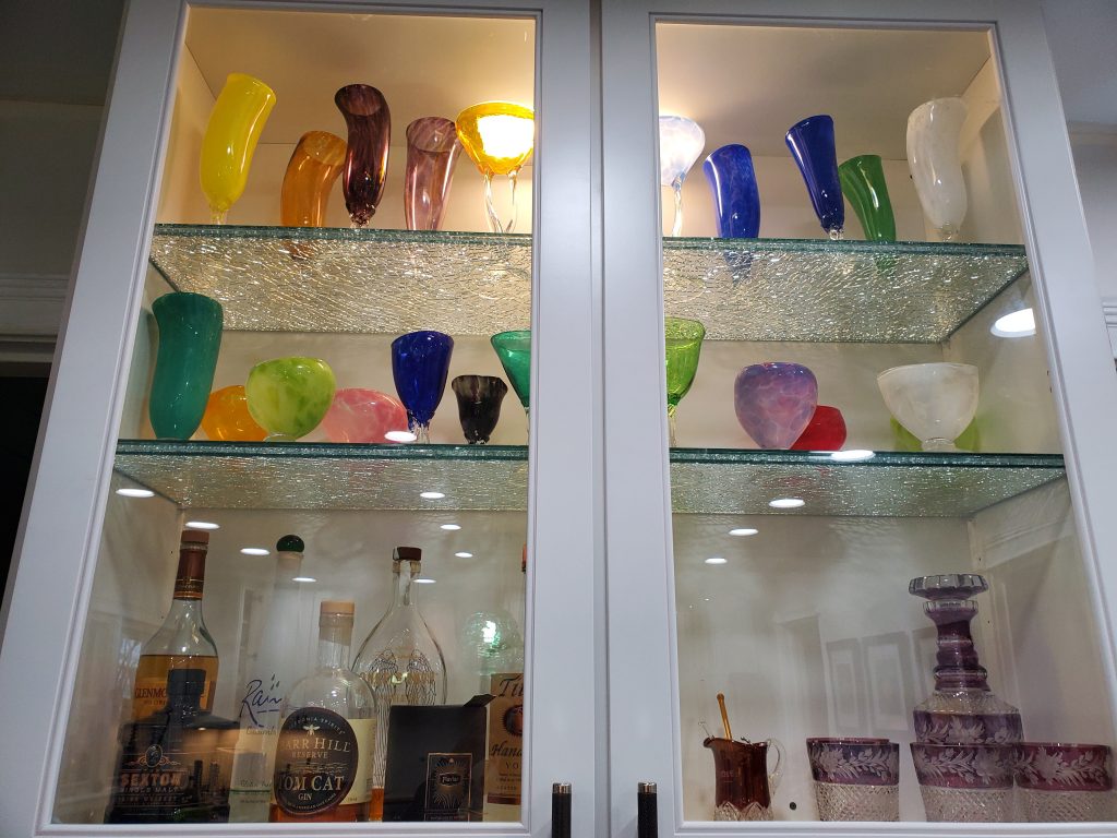 Binswanger Glass Crackle Shelving