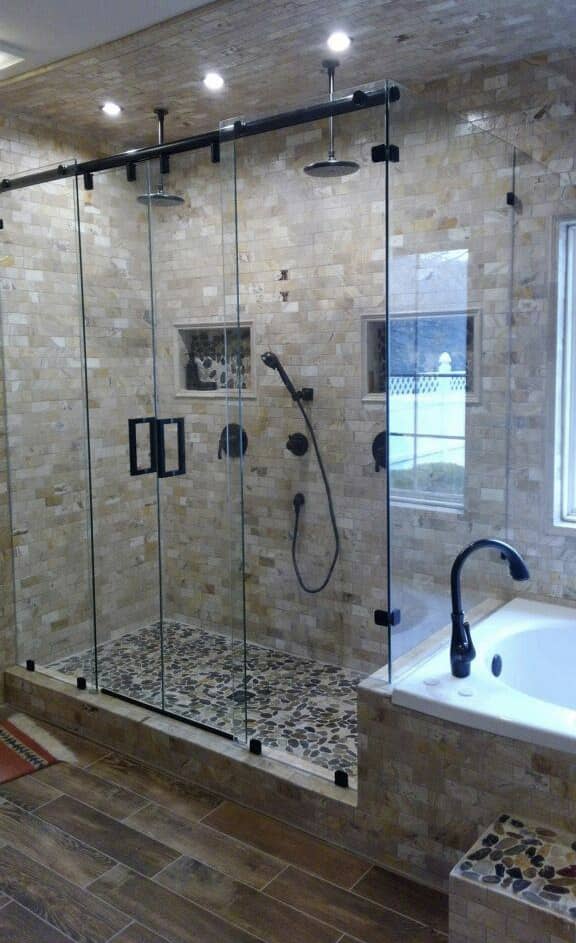 Binswanger Glass Barn Door Sliding Shower Door