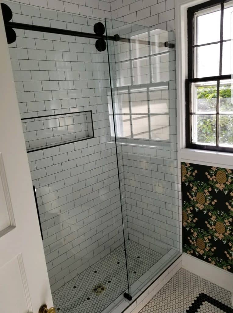 Binswanger Glass Barn Door Sliding Shower Door