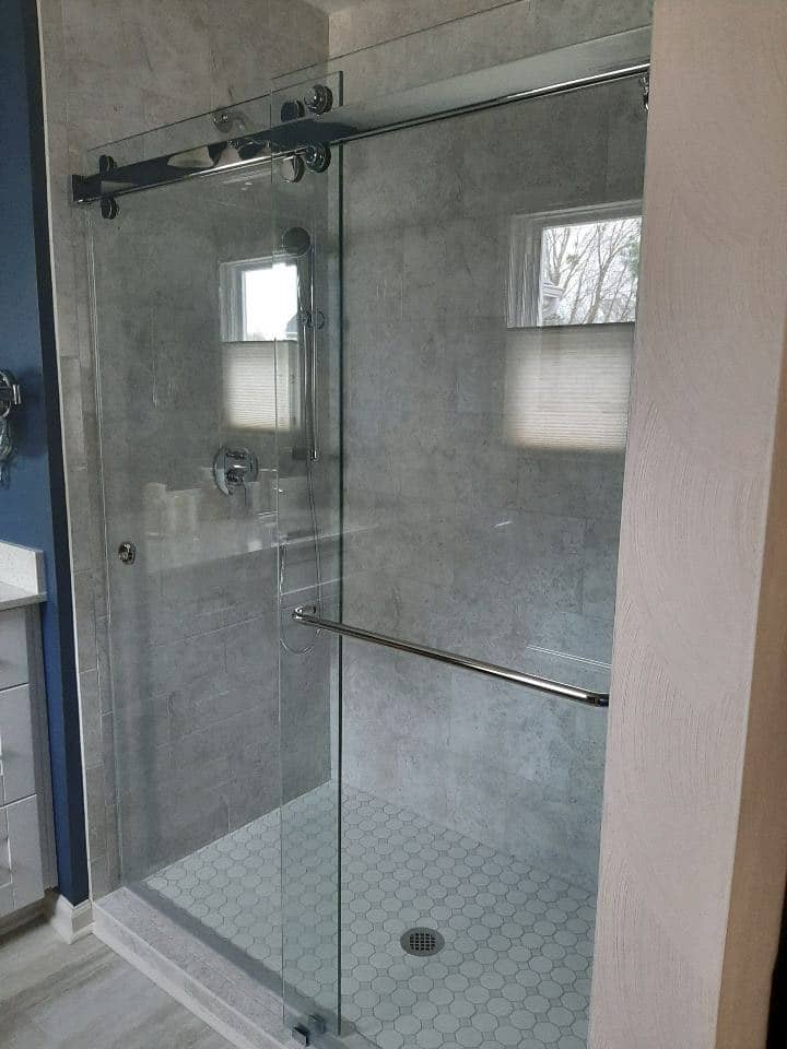 Binswanger Glass Barn Door Sliding Shower Door